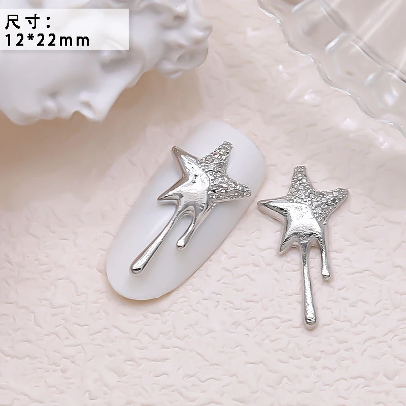 10PCS Luxury Alloy Moon Star Asterism Nail Art Charms Starlight Jewelry Parts Accessories For Manicure Nails Decoration Supplies 10PCS Luxury Alloy Moon Star Asterism Nail Art Charms Starlight Jewelry Parts Accessories For Manicure Nails Decoration Supplies