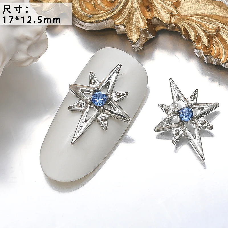 10PCS Luxury Alloy Moon Star Asterism Nail Art Charms Starlight Jewelry Parts Accessories For Manicure Nails Decoration Supplies 10PCS Luxury Alloy Moon Star Asterism Nail Art Charms Starlight Jewelry Parts Accessories For Manicure Nails Decoration Supplies