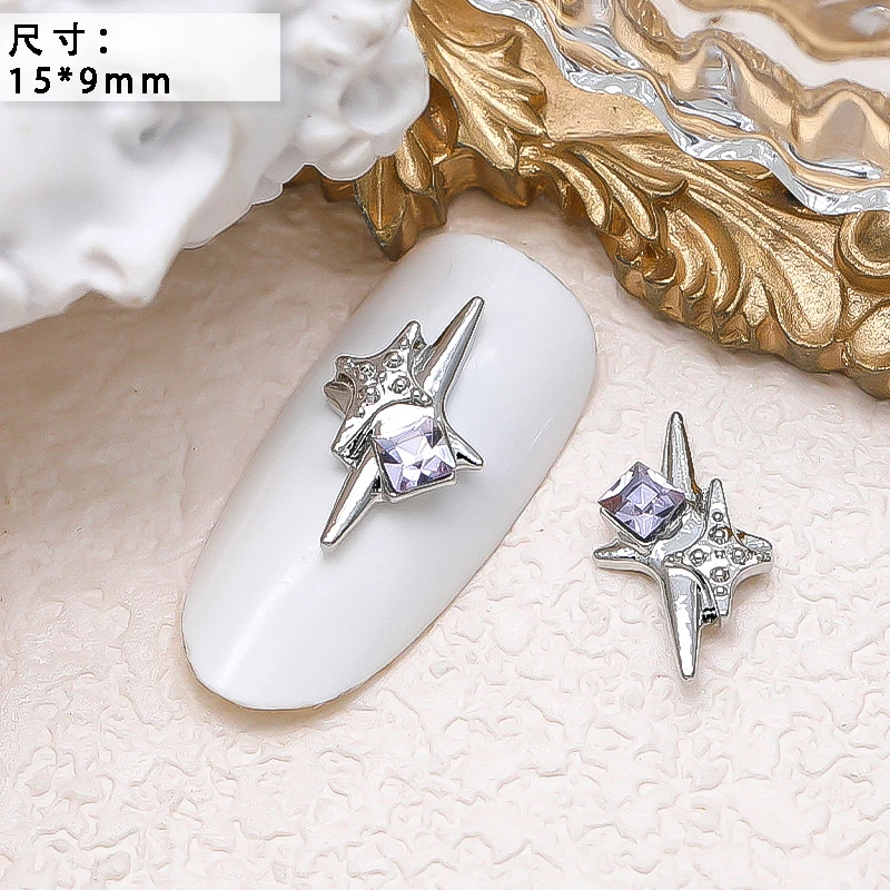 10PCS Luxury Alloy Moon Star Asterism Nail Art Charms Starlight Jewelry Parts Accessories For Manicure Nails Decoration Supplies 10PCS Luxury Alloy Moon Star Asterism Nail Art Charms Starlight Jewelry Parts Accessories For Manicure Nails Decoration Supplies