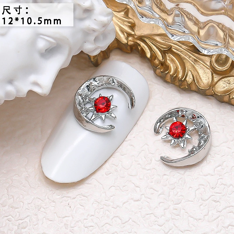 10PCS Luxury Alloy Moon Star Asterism Nail Art Charms Starlight Jewelry Parts Accessories For Manicure Nails Decoration Supplies 10PCS Luxury Alloy Moon Star Asterism Nail Art Charms Starlight Jewelry Parts Accessories For Manicure Nails Decoration Supplies