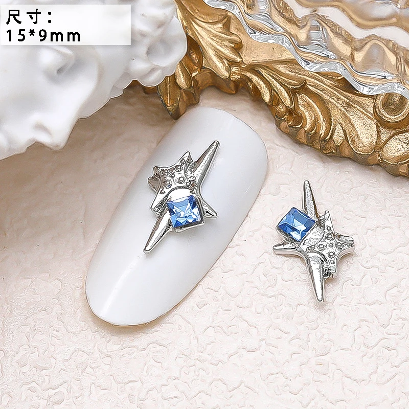 10PCS Luxury Alloy Moon Star Asterism Nail Art Charms Starlight Jewelry Parts Accessories For Manicure Nails Decoration Supplies 10PCS Luxury Alloy Moon Star Asterism Nail Art Charms Starlight Jewelry Parts Accessories For Manicure Nails Decoration Supplies