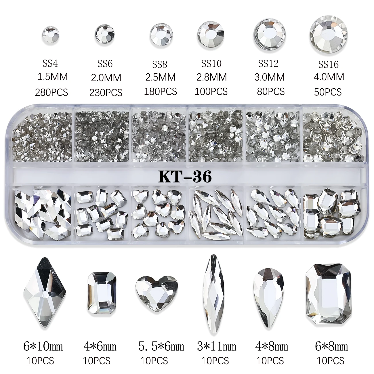 Hot Selling 12 Grids Nail Art Rhinestones Jewelry Set Multi-shapes Colorful Flatback Nail Charms Diamonds 3D Nails Accessories Hot Selling 12 Grids Nail Art Rhinestones Jewelry Set Multi-shapes Colorful Flatback Nail Charms Diamonds 3D Nails Accessories