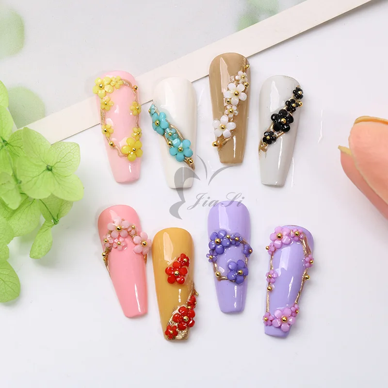 12 Colors 3D Flower Nail Charms with Silver/Gold Caviar Beads Nail Art Accessories for Women and Girls DIY Design 12 Colors 3D Flower Nail Charms with Silver/Gold Caviar Beads Nail Art Accessories for Women and Girls DIY Design