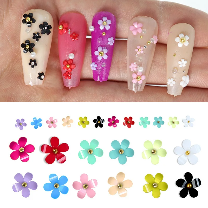 12 Colors 3D Flower Nail Charms with Silver/Gold Caviar Beads Nail Art Accessories for Women and Girls DIY Design 12 Colors 3D Flower Nail Charms with Silver/Gold Caviar Beads Nail Art Accessories for Women and Girls DIY Design