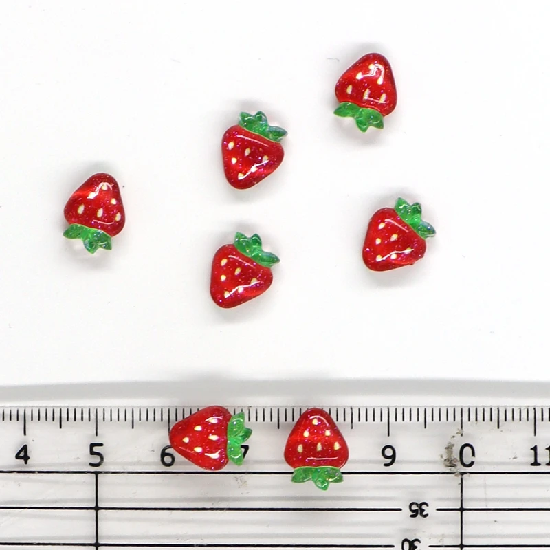 50Pcs Summer Kawaii 9mm Resin Mini Cherry Fruit Cabochon Ornament Jewelry Charms Nail Art Decoration Flatback Manicure Parts 50Pcs Summer Kawaii 9mm Resin Mini Cherry Fruit Cabochon Ornament Jewelry Charms Nail Art Decoration Flatback Manicure Parts