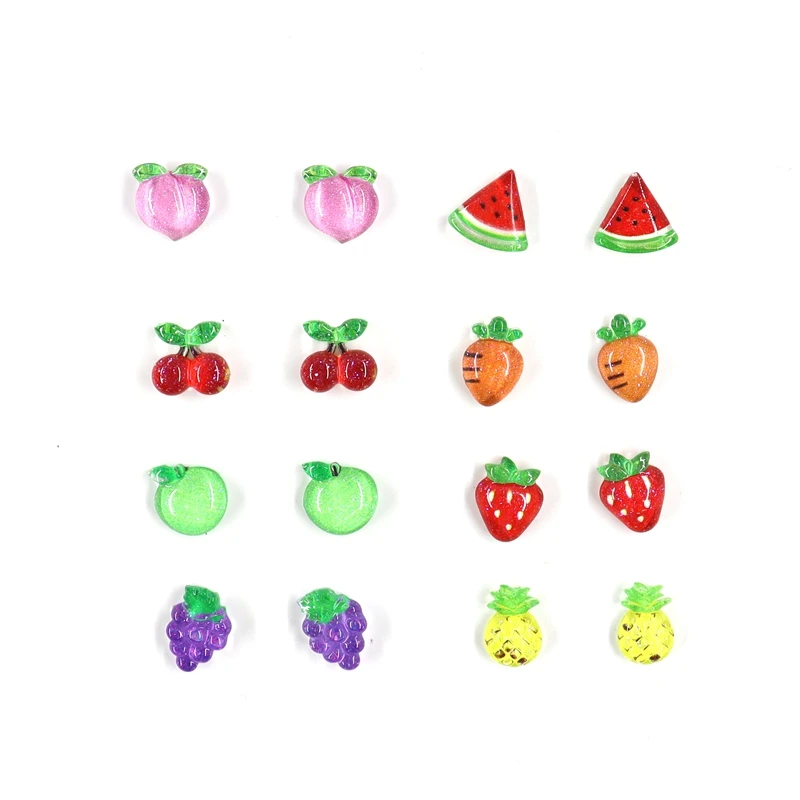 50Pcs Summer Kawaii 9mm Resin Mini Cherry Fruit Cabochon Ornament Jewelry Charms Nail Art Decoration Flatback Manicure Parts 50Pcs Summer Kawaii 9mm Resin Mini Cherry Fruit Cabochon Ornament Jewelry Charms Nail Art Decoration Flatback Manicure Parts