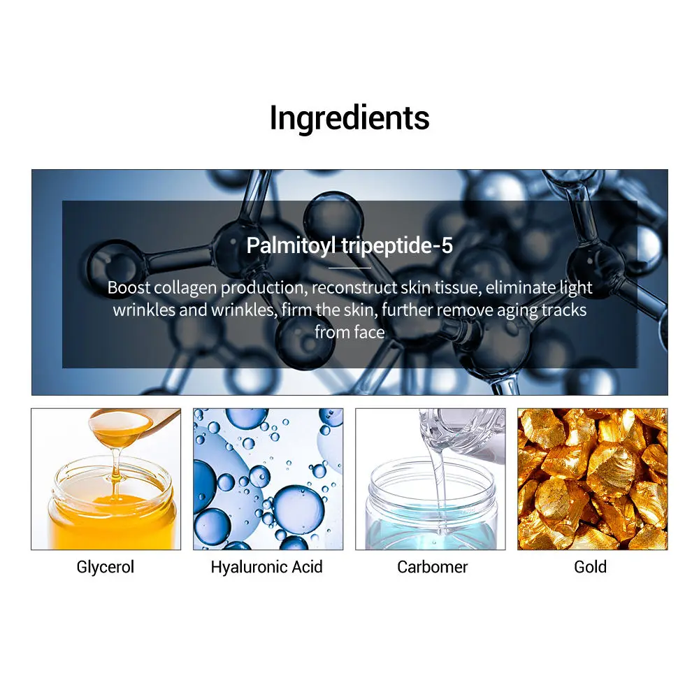 LANBENA 24K Gold Six Peptide Facial Serum Anti Aging Lifting Skin Moisturizing Face Essence 15ml Skin Care Dropshipping LANBENA 24K Gold Six Peptide Facial Serum Anti Aging Lifting Skin Moisturizing Face Essence 15ml Skin Care Dropshipping