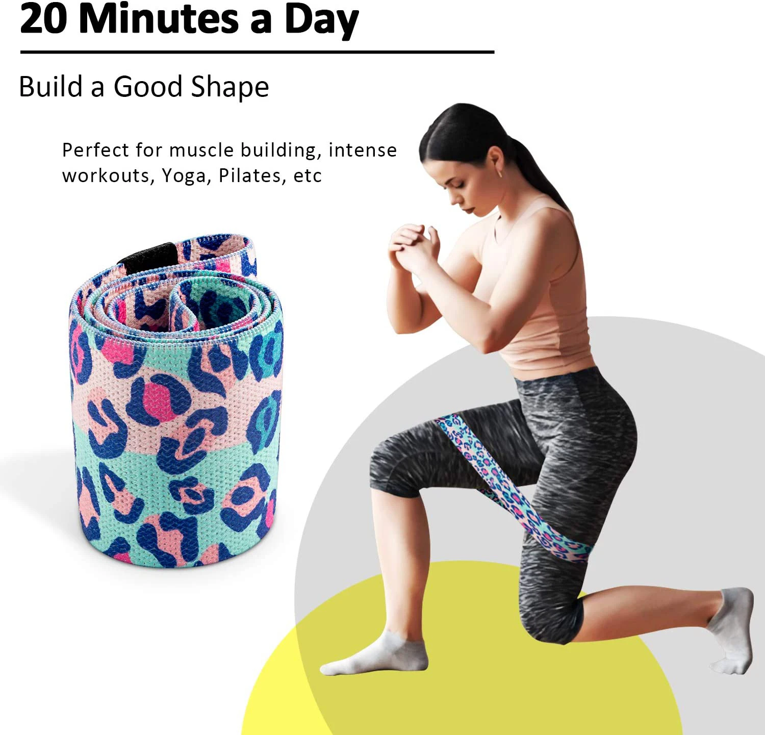 Exercise Resistance Bands for Legs Butt Fabric Non-Slip Squat Booty Bands for Working Out Hip Thigh Glute Stretch Fitness Loops Exercise Resistance Bands for Legs Butt Fabric Non-Slip Squat Booty Bands for Working Out Hip Thigh Glute Stretch Fitness Loops