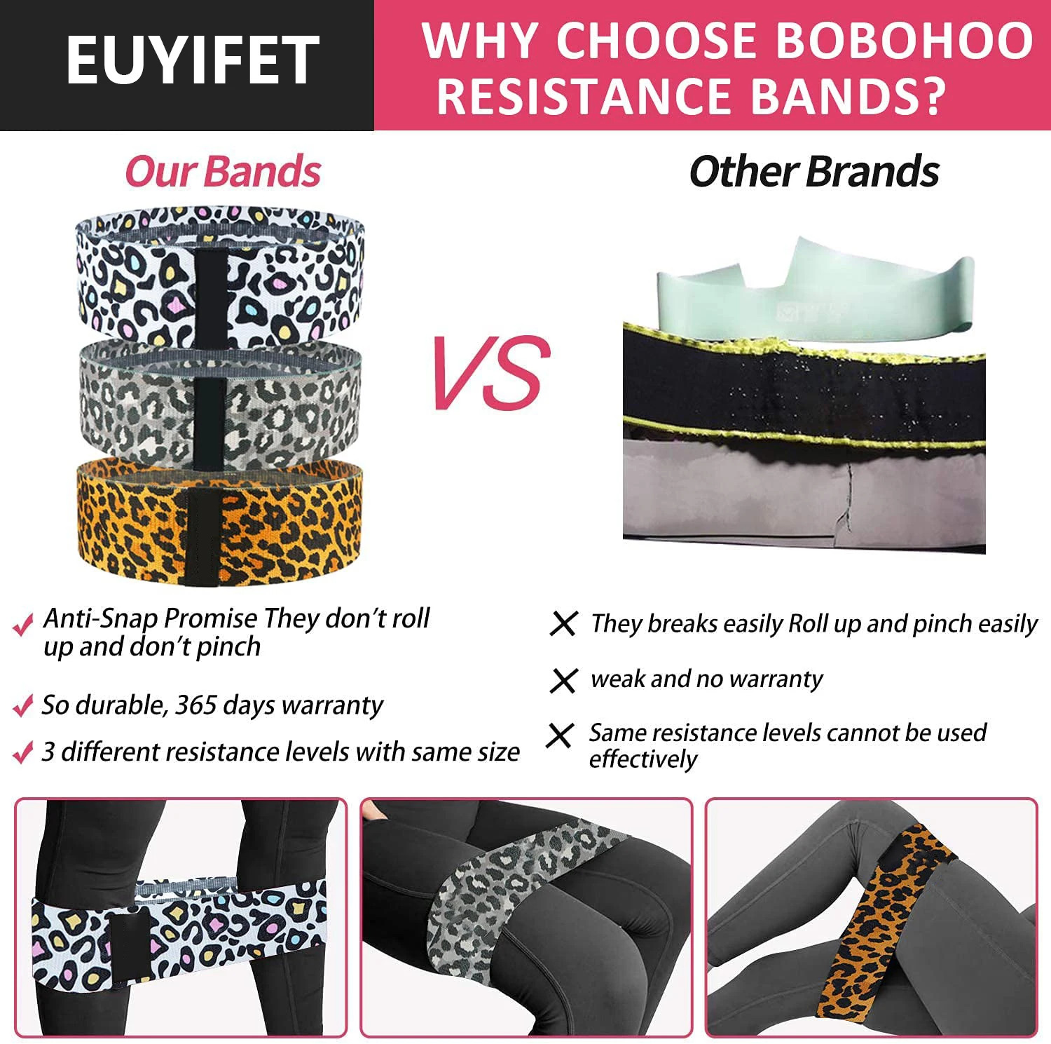 Exercise Resistance Bands for Legs Butt Fabric Non-Slip Squat Booty Bands for Working Out Hip Thigh Glute Stretch Fitness Loops Exercise Resistance Bands for Legs Butt Fabric Non-Slip Squat Booty Bands for Working Out Hip Thigh Glute Stretch Fitness Loops