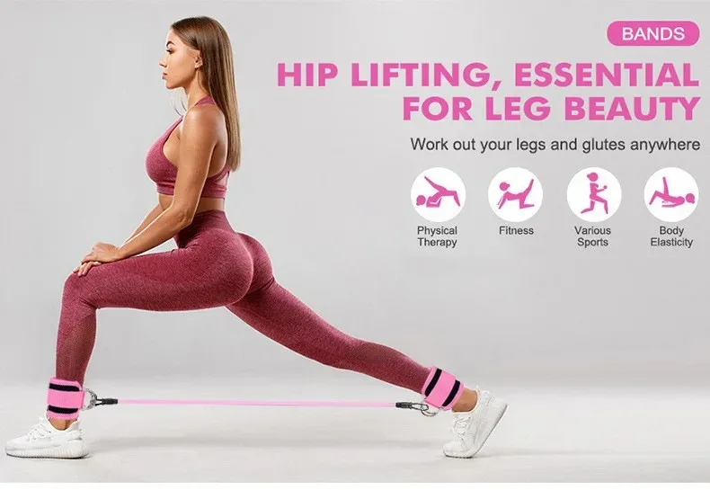 Ankle Strap Resistance Bands Hip Leg Strength Pull Rope Fitness Elastic Training Home Yoga Pilate Crossfit Workout Gym Equipment Ankle Strap Resistance Bands Hip Leg Strength Pull Rope Fitness Elastic Training Home Yoga Pilate Crossfit Workout Gym Equipment