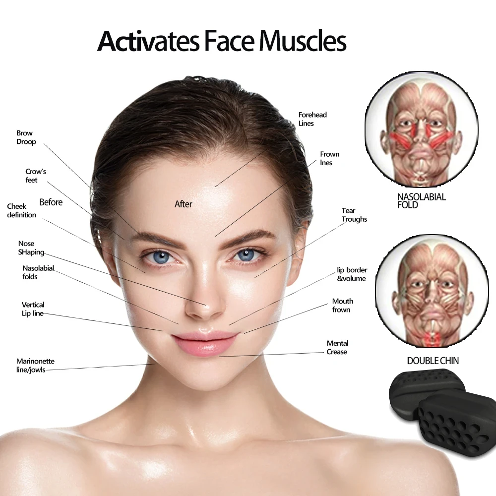 Jaw Exerciser Neck Toning Jawline Shape Face Muscle Trainer Facial Muscle Faceshape Fitness Resistance Level Double Chin Reducer Jaw Exerciser Neck Toning Jawline Shape Face Muscle Trainer Facial Muscle Faceshape Fitness Resistance Level Double Chin Reducer