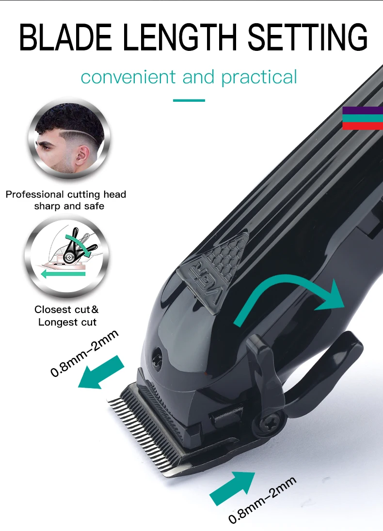VGR Hair Clipper Professional Hair Cutting Machine Hair Trimmer Adjustable Cordless Rechargeable V 282 VGR Hair Clipper Professional Hair Cutting Machine Hair Trimmer Adjustable Cordless Rechargeable V 282