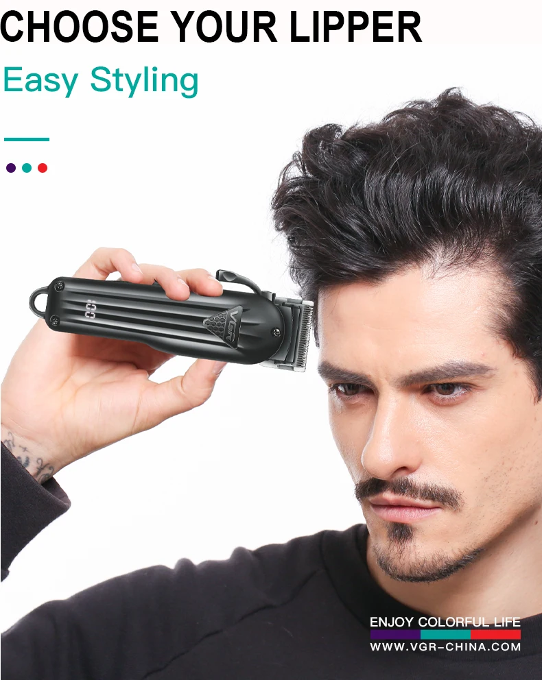 VGR Hair Clipper Professional Hair Cutting Machine Hair Trimmer Adjustable Cordless Rechargeable V 282 VGR Hair Clipper Professional Hair Cutting Machine Hair Trimmer Adjustable Cordless Rechargeable V 282