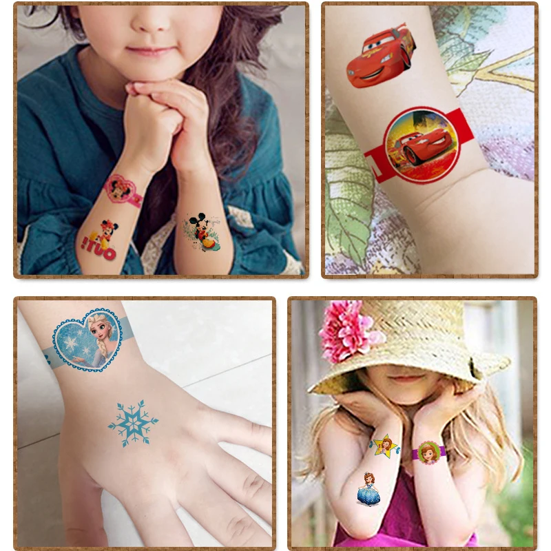 4Pcs/set Disney Avengers Tattoo Stickers Waterproof Original Princess Sofia Sticker Birthday Party Supplies Decoration Kids Gift 4Pcs/set Disney Avengers Tattoo Stickers Waterproof Original Princess Sofia Sticker Birthday Party Supplies Decoration Kids Gift