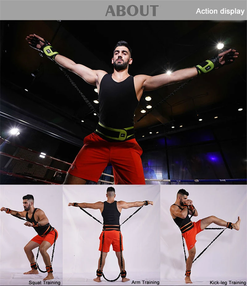 Professional Fighting Training Belt Men Women Resistance Belt Rope Fitness Exercise Elastic Bands Gym Workout Boxing Equipment Professional Fighting Training Belt Men Women Resistance Belt Rope Fitness Exercise Elastic Bands Gym Workout Boxing Equipment