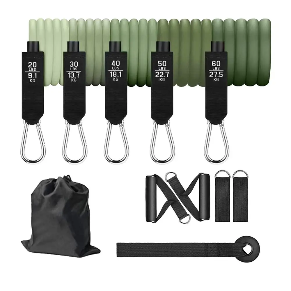 Workout Bands Set 11pcs Elastic Workout Bands Elastic Bands For Strength Training For Men And Women Workout Equipment