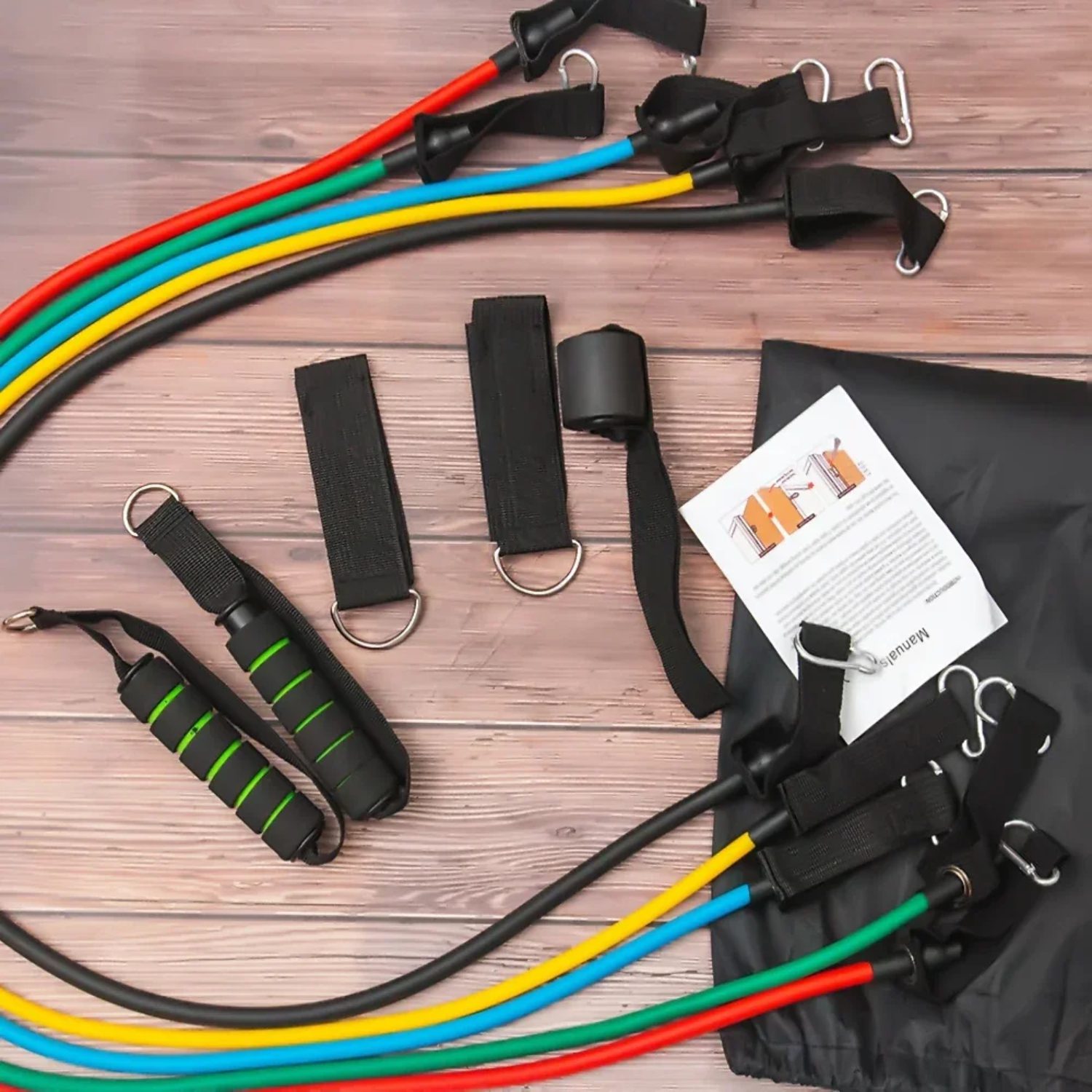 long-lasting resistance bands set - Ideal for yoga, Pilates, and all fitness routines. Set of 11 high-grade rubber loop tube ban