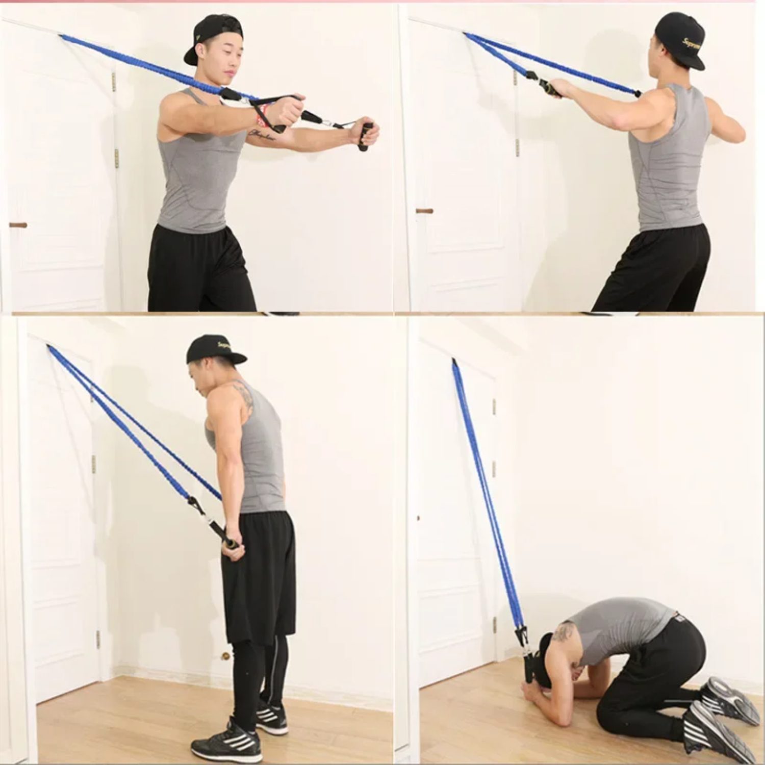 long-lasting resistance bands set - Ideal for yoga, Pilates, and all fitness routines. Set of 11 high-grade rubber loop tube ban