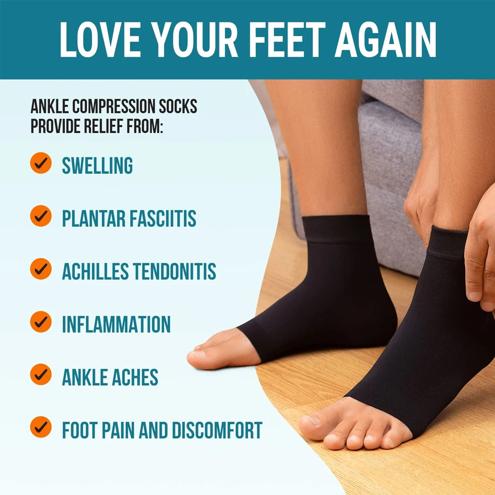 1Pair Nano Socks Neuropathy Socks Compression Sleeve For Ankle Swelling,Plantar Fasciitis,Neuropathy - Nano Brace For Women Men 1Pair Nano Socks Neuropathy Socks Compression Sleeve For Ankle Swelling,Plantar Fasciitis,Neuropathy - Nano Brace For Women Men