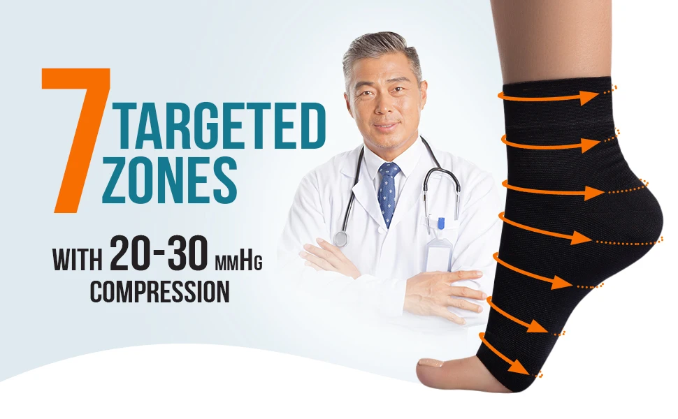 1Pair Nano Socks Neuropathy Socks Compression Sleeve For Ankle Swelling,Plantar Fasciitis,Neuropathy - Nano Brace For Women Men 1Pair Nano Socks Neuropathy Socks Compression Sleeve For Ankle Swelling,Plantar Fasciitis,Neuropathy - Nano Brace For Women Men