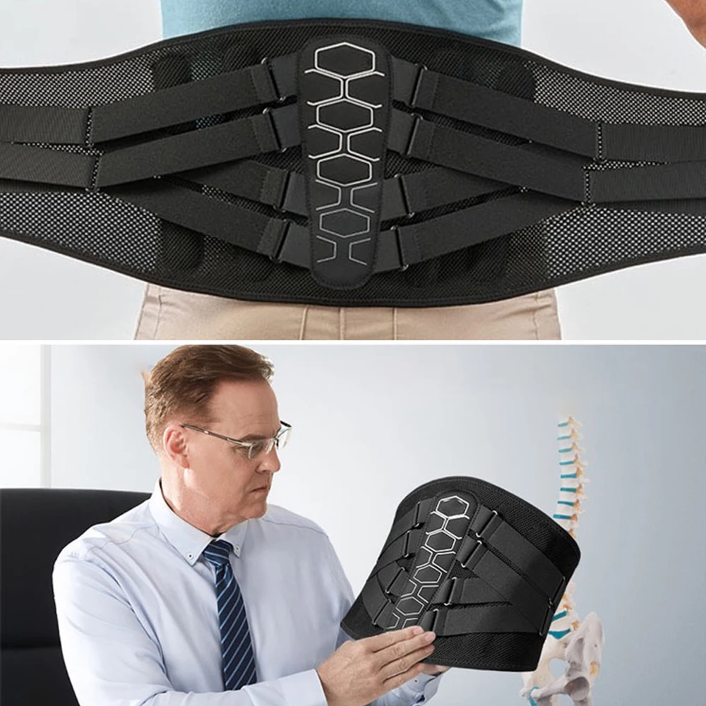 Back Brace for Lower Back Pain, Sciatica, Herniated Disc, Scoliosis, Back Support Belt with Soft Pad, Lightweight Lumbar Support Back Brace for Lower Back Pain, Sciatica, Herniated Disc, Scoliosis, Back Support Belt with Soft Pad, Lightweight Lumbar Support
