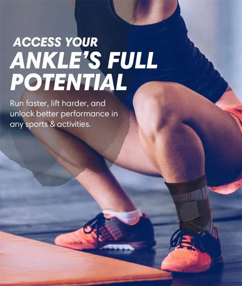 Adjustable Ankle Support Compression Ankle Brace Protector for Running Soccer Basketball Nylon Knitted Gym Bandage Ankle Strap Adjustable Ankle Support Compression Ankle Brace Protector for Running Soccer Basketball Nylon Knitted Gym Bandage Ankle Strap