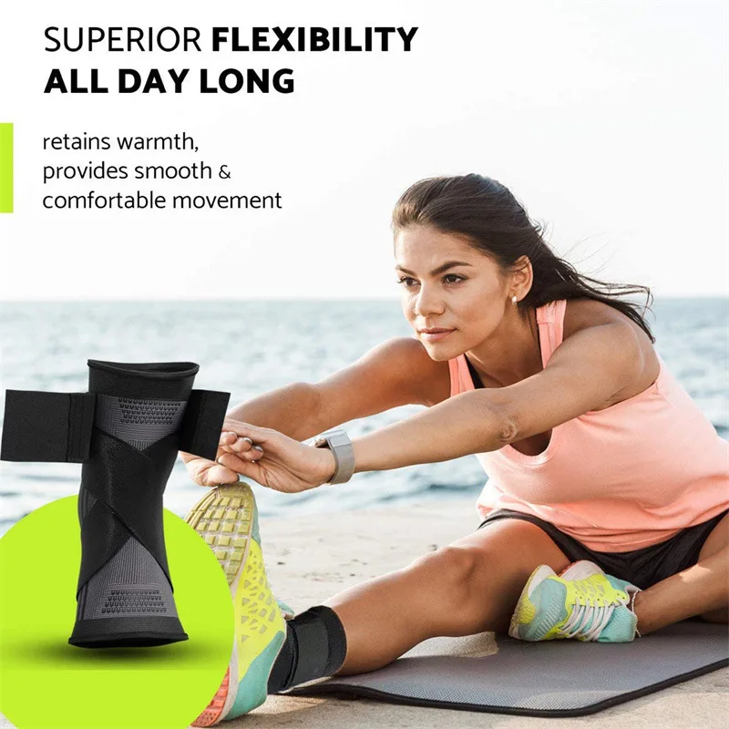 Adjustable Ankle Support Compression Ankle Brace Protector for Running Soccer Basketball Nylon Knitted Gym Bandage Ankle Strap Adjustable Ankle Support Compression Ankle Brace Protector for Running Soccer Basketball Nylon Knitted Gym Bandage Ankle Strap