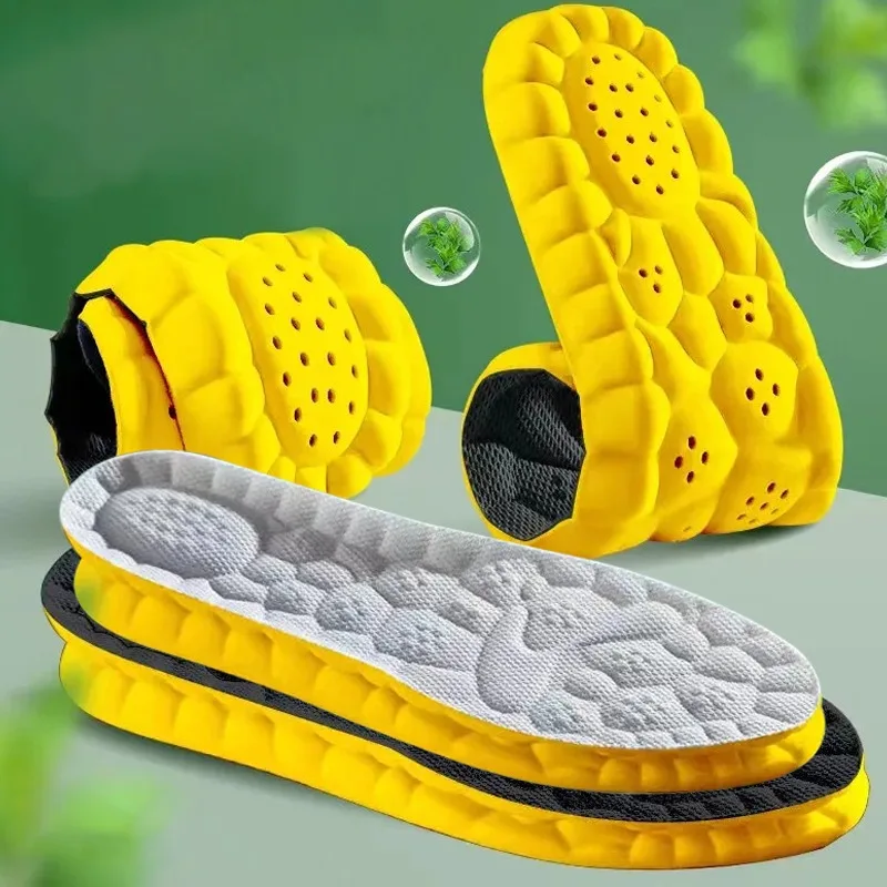 4D Cloud Technology Sports Insoles for Shoes PU Sole Soft Breathable Shock Absorption Cushion Running Orthopedic Care Insoles 4D Cloud Technology Sports Insoles for Shoes PU Sole Soft Breathable Shock Absorption Cushion Running Orthopedic Care Insoles