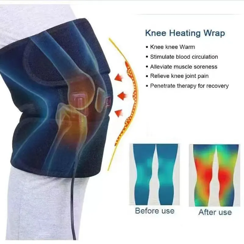 Electric Knee Heating Pad USB Heated Knee Brace Support for Arthritis Joint Old Cold Leg Knee Warmer