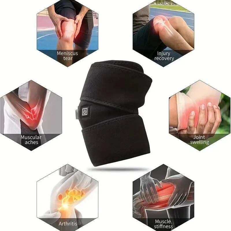 Electric Knee Heating Pad USB Heated Knee Brace Support for Arthritis Joint Old Cold Leg Knee Warmer