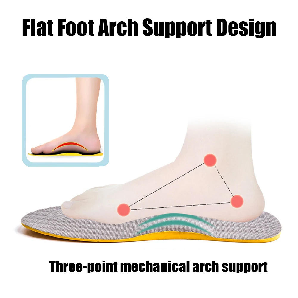New Arch Support Flat Foot Orthopedic Insoles for Shoes Women Men Children X/O Type Legs Valgus Feet Correction Sports Shoe Pads