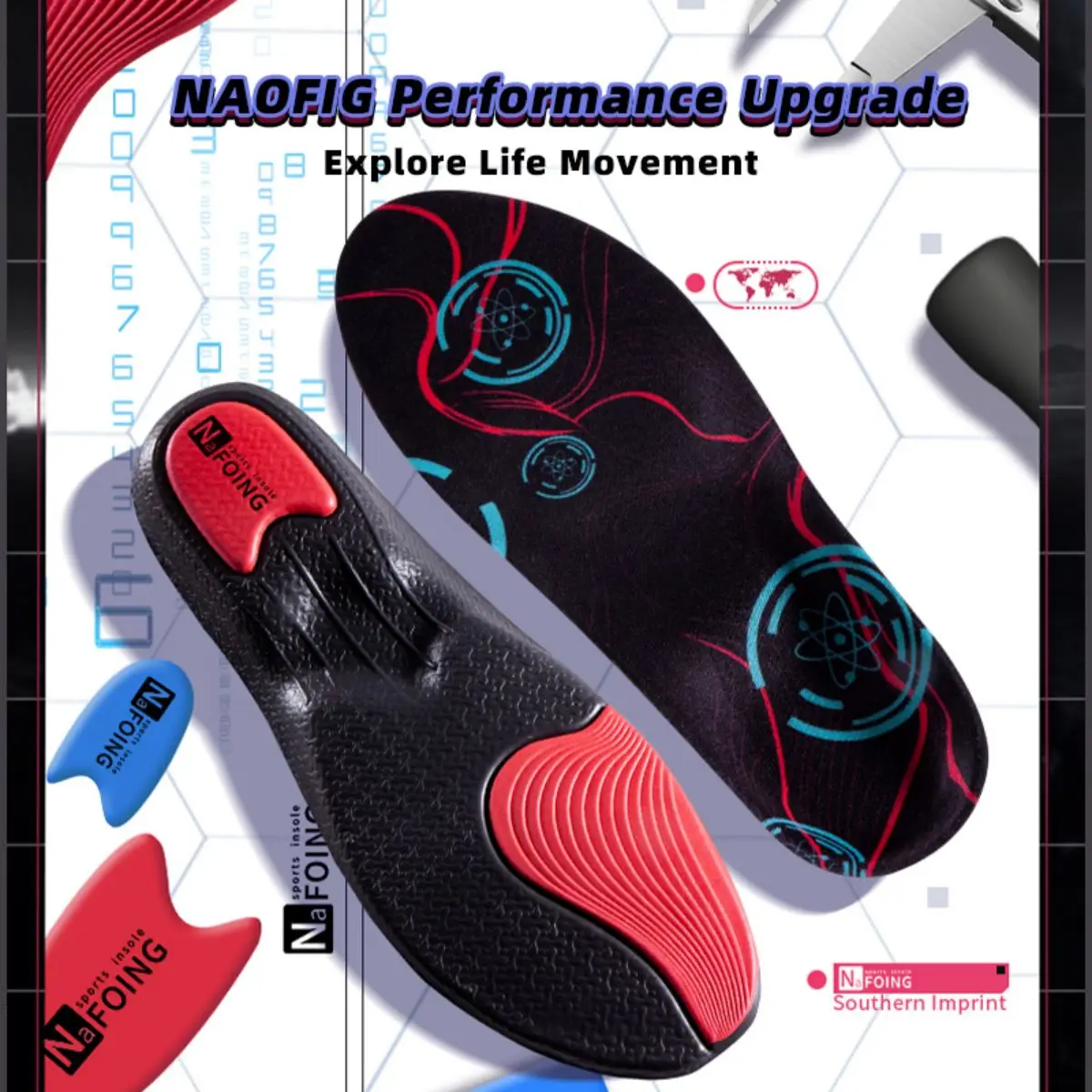 2Pcs Sports Shoes Insoles EVA Running Insole for Feet Shock Absorption Baskets Shoe Sole Arch Support Orthopedic Inserts