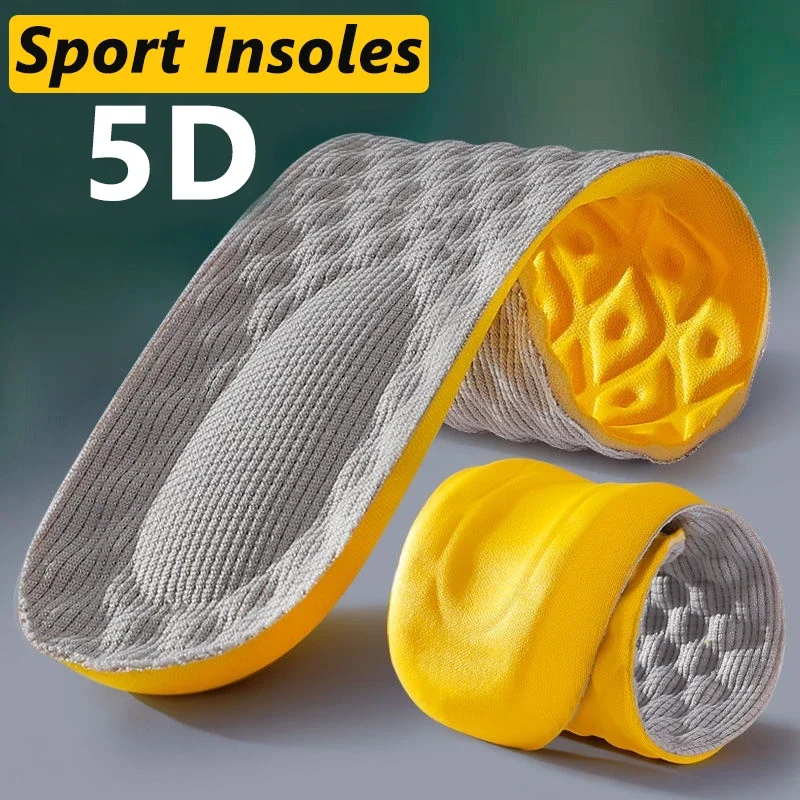 4Pcs Soft Latex Memory Foam Insoles Women Men Sport Running Foot Support Shoe Pad Breathable Orthopedic Feet Care Insert Cushion