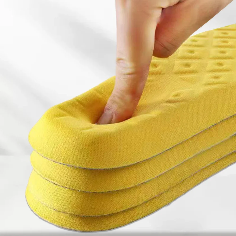4Pcs Soft Latex Memory Foam Insoles Women Men Sport Running Foot Support Shoe Pad Breathable Orthopedic Feet Care Insert Cushion