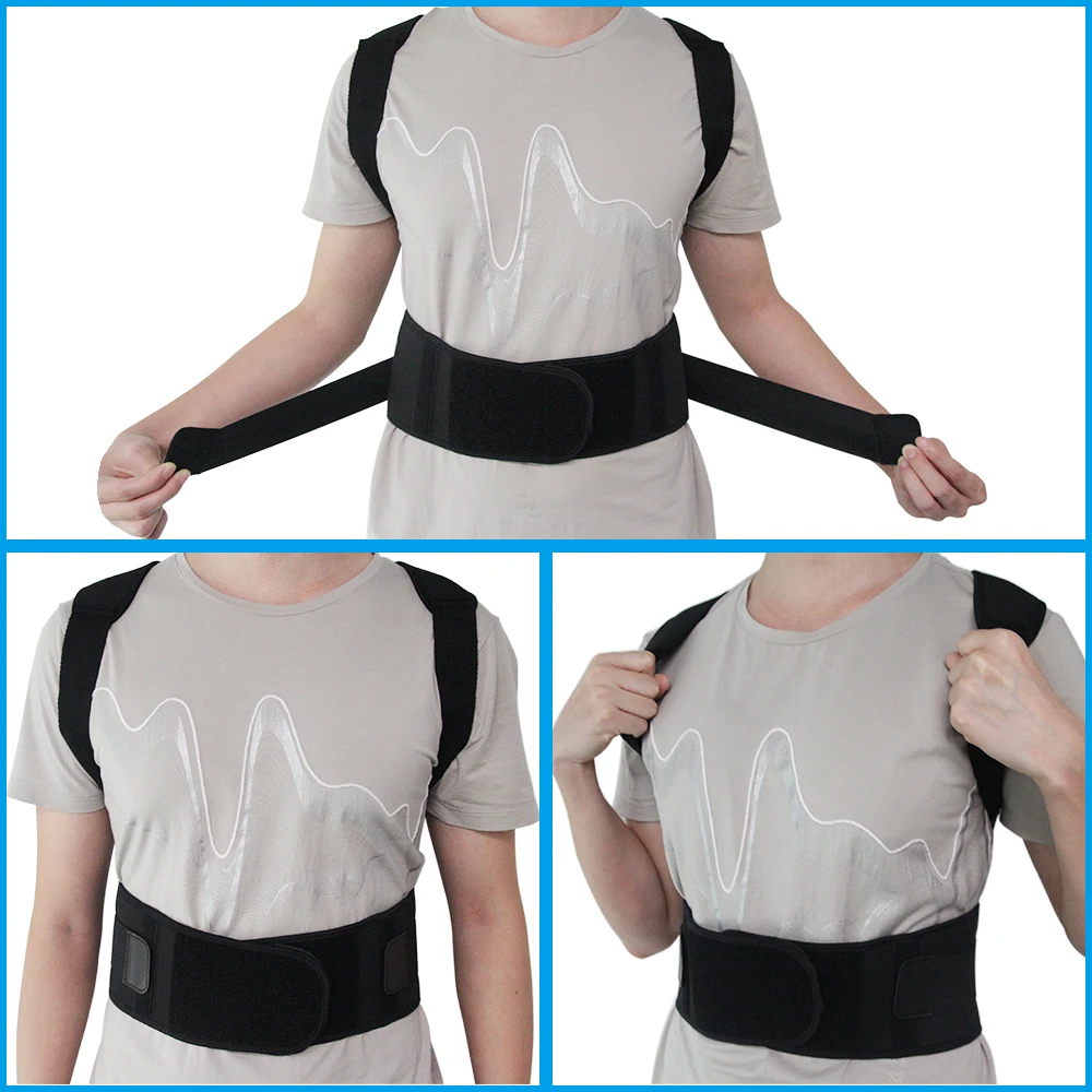 Aptoco Magnetic Therapy Posture Corrector Brace Shoulder Back Support Belt for Men Women Braces & Supports Belt Shoulder Posture
