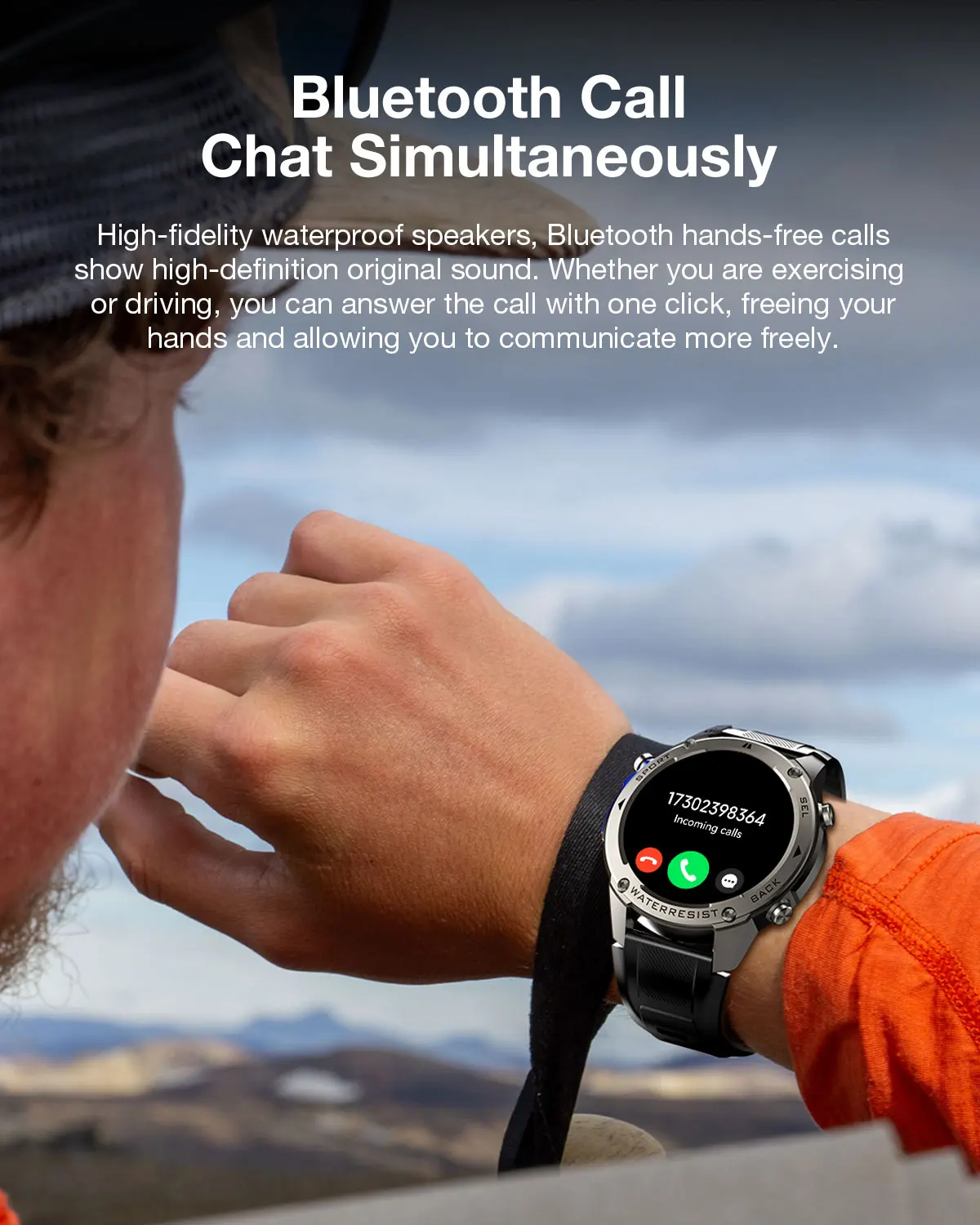 BlitzWolf BW-Voyager1 1.43 inch AMOLED Double Straps Compass & Barometer 10ATM Waterproof bluetooth Call Heart Rate Smart Watch