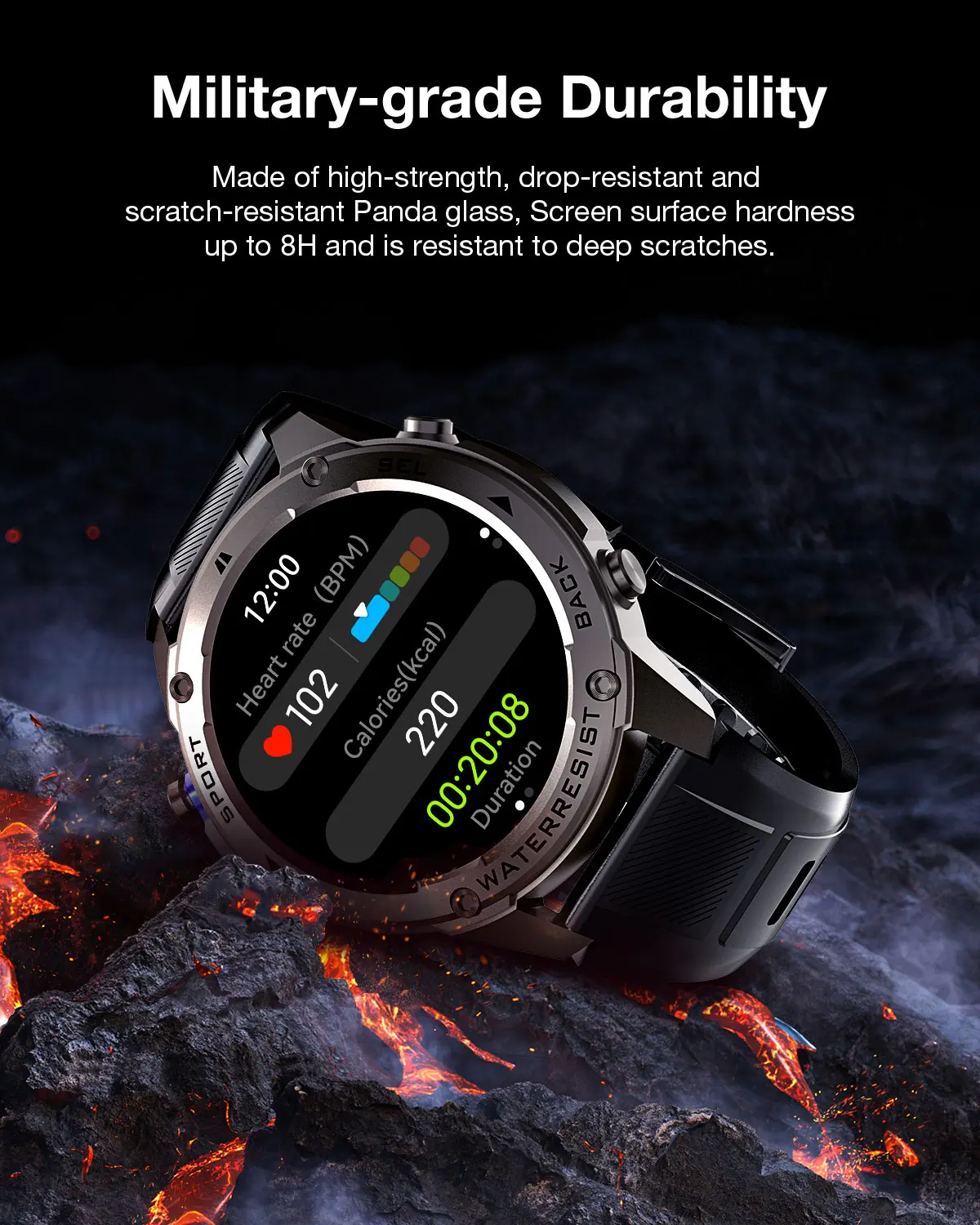 BlitzWolf BW-Voyager1 1.43 inch AMOLED Double Straps Compass & Barometer 10ATM Waterproof bluetooth Call Heart Rate Smart Watch
