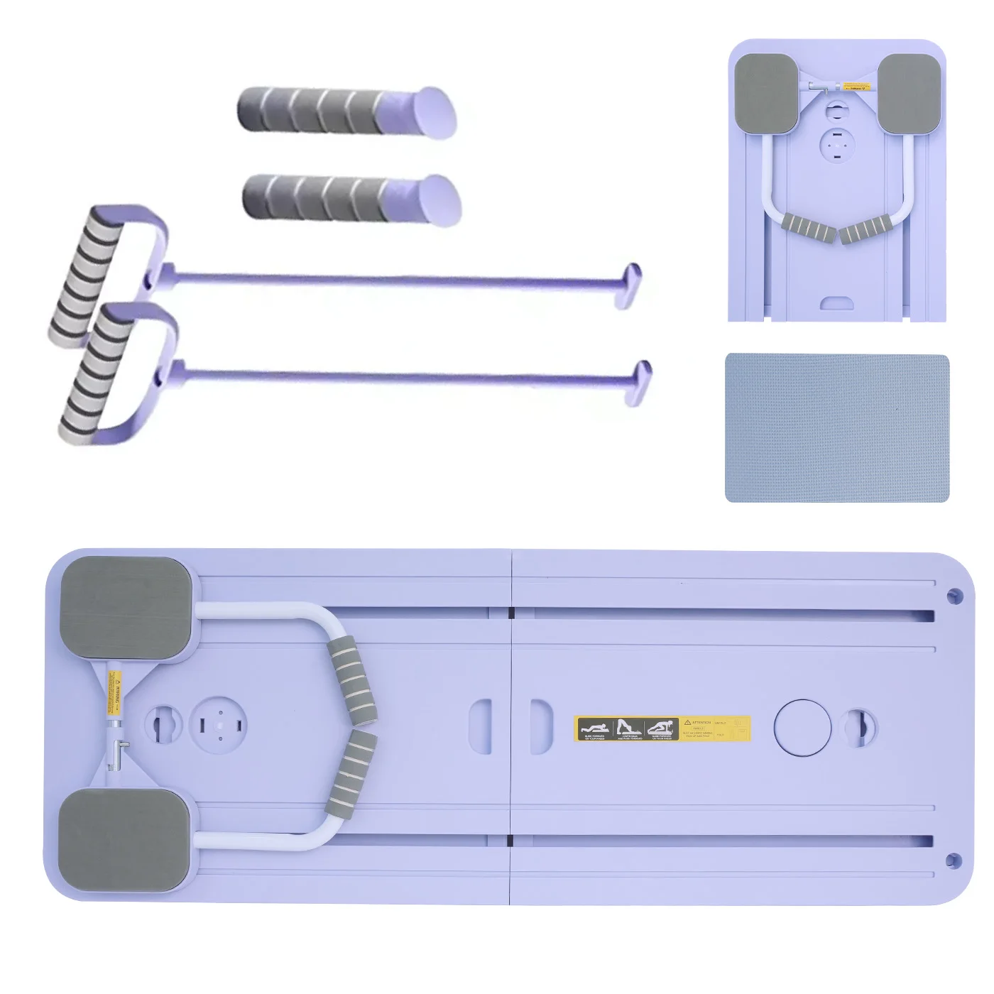 Ab Board Foldable Exercise Pilates Board Push Up Multi-Functional Fitness Equipment Workout Full-Body Core Training for Home