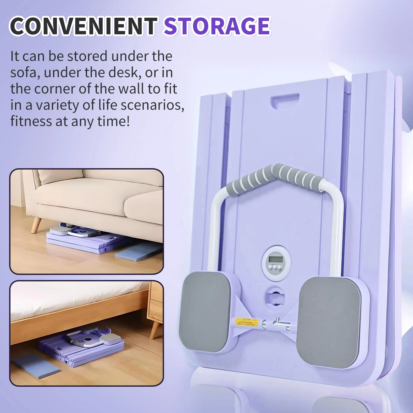 Ab Board Foldable Exercise Pilates Board Push Up Multi-Functional Fitness Equipment Workout Full-Body Core Training for Home