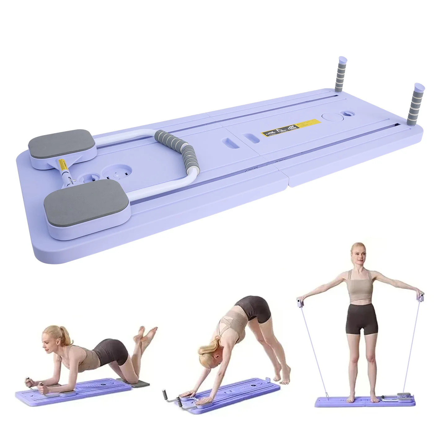 Ab Board Foldable Exercise Pilates Board Push Up Multi-Functional Fitness Equipment Workout Full-Body Core Training for Home