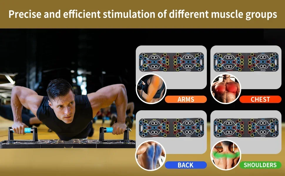 Push Up Support Board, Multifunctional Exercise Equipment for Chest & Abdominal Muscles, Fitness Training for Men & Women