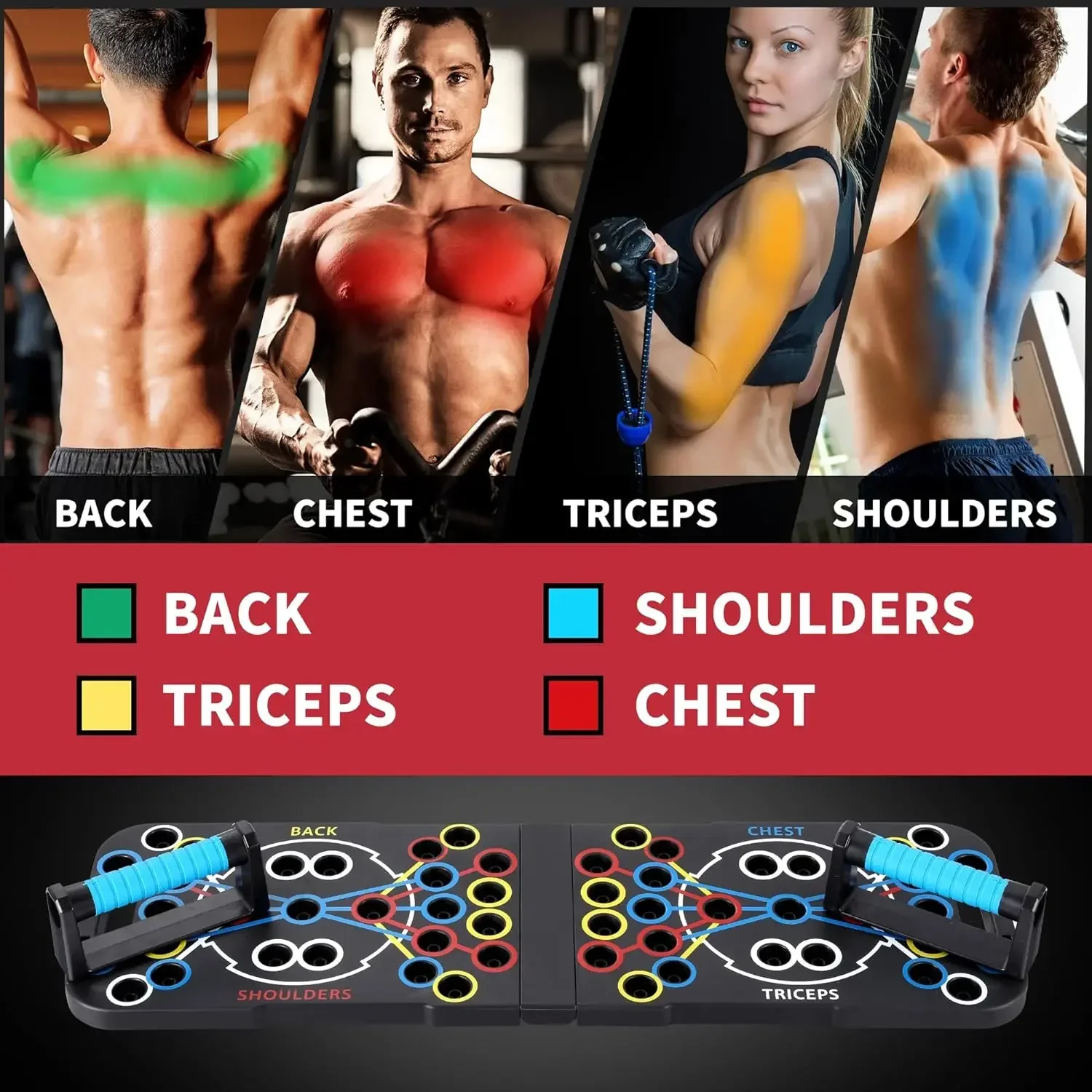 Push Up Support Board, Multifunctional Exercise Equipment for Chest & Abdominal Muscles, Fitness Training for Men & Women