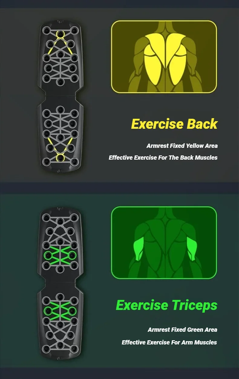 Portable Multifunctional Push-up Board Set With Handles Foldable Fitness Equipment For Chest Abdomen Arms And Back Training