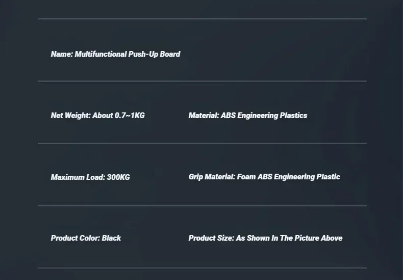 Portable Multifunctional Push-up Board Set With Handles Foldable Fitness Equipment For Chest Abdomen Arms And Back Training