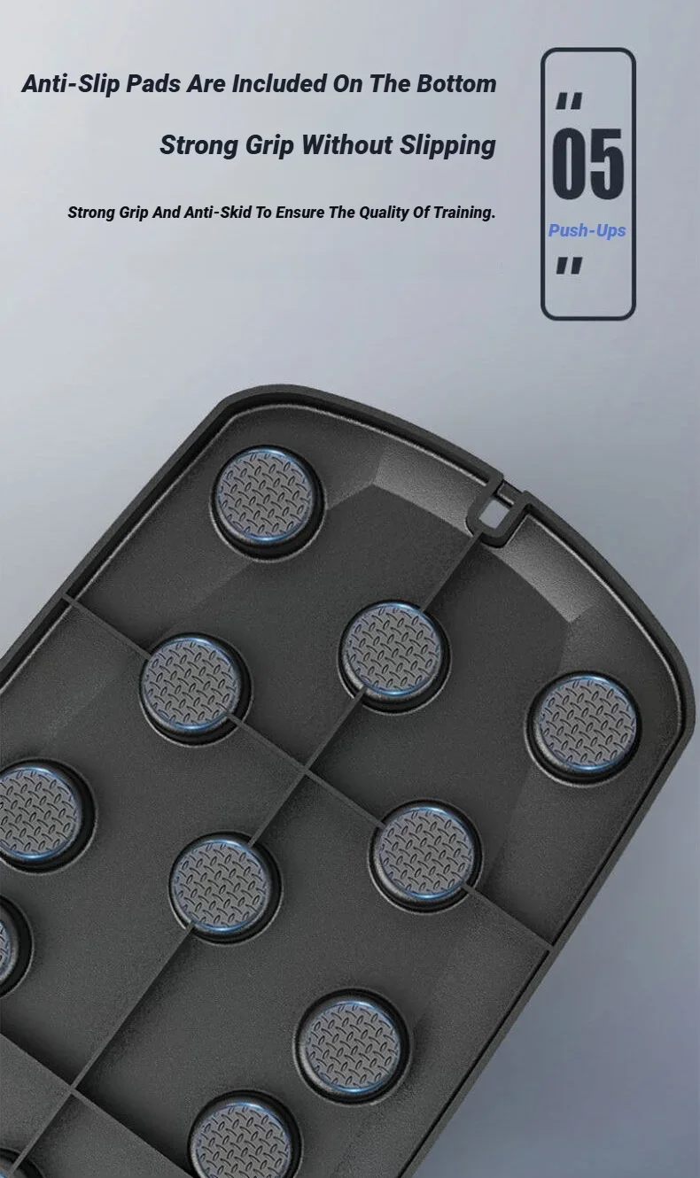 Portable Multifunctional Push-up Board Set With Handles Foldable Fitness Equipment For Chest Abdomen Arms And Back Training