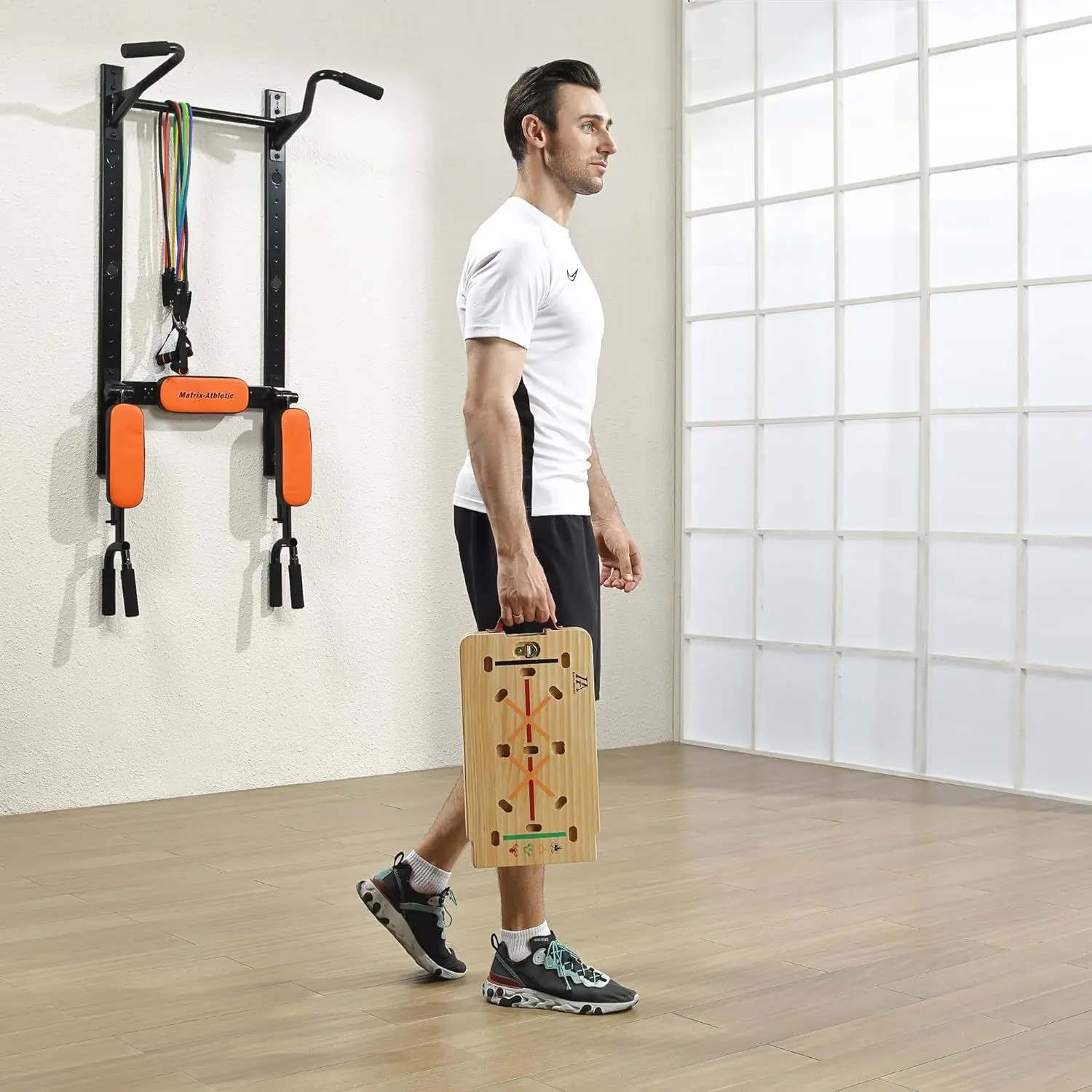 Foldable Wooden Push-Up Board Multifunctional Home Gym Body Workout Equipment