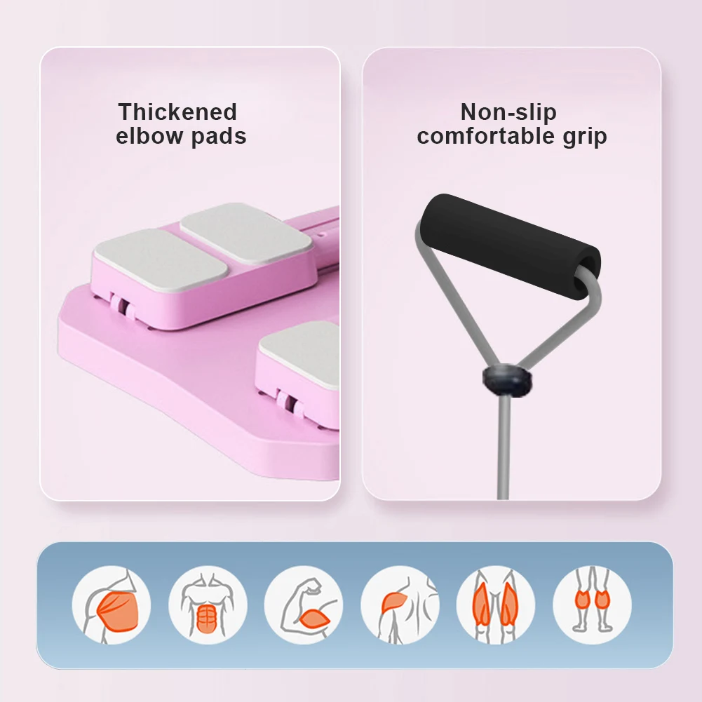 Multifunctional Fitness Board Exercise Machine Foldable Abdominal Board Workout Board Push Up Board for Home Gym