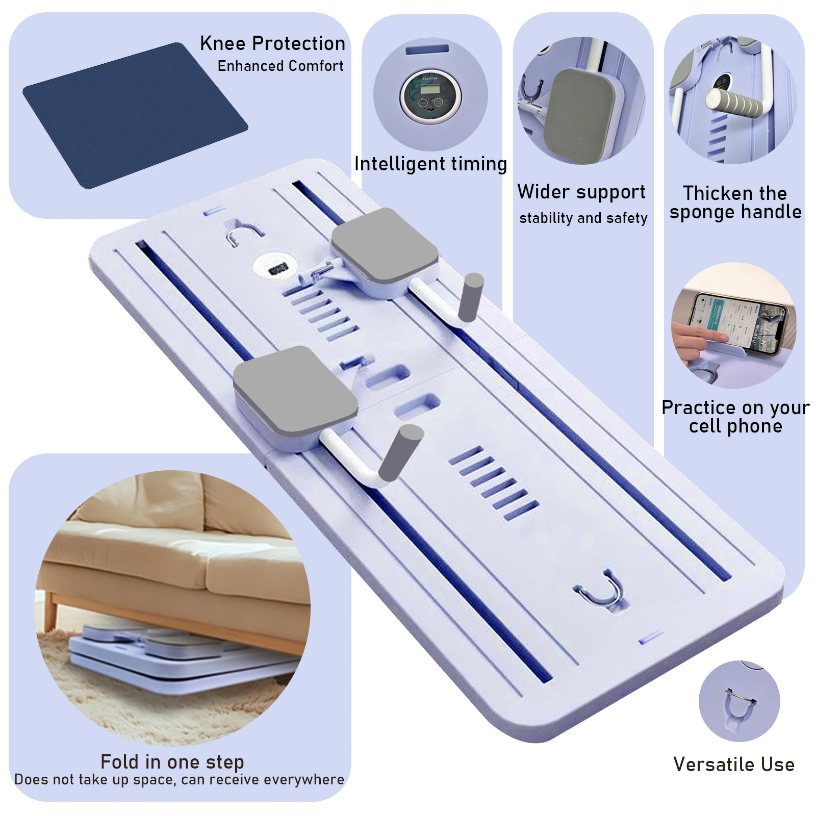 Multi-Functional Abdominal Exercise Board Auto-Rebound Fitness Resistance Bands Rebound Leg Arm Back Train For Home and Office