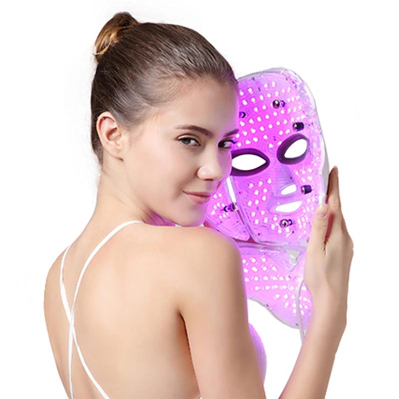 Led Face and Neck Mask Beauty Electric Face Mask for Woman Man 7 Colors Light LED Mask Facial Skin Care Repair Skin Whitening Led Face and Neck Mask Beauty Electric Face Mask for Woman Man 7 Colors Light LED Mask Facial Skin Care Repair Skin Whitening