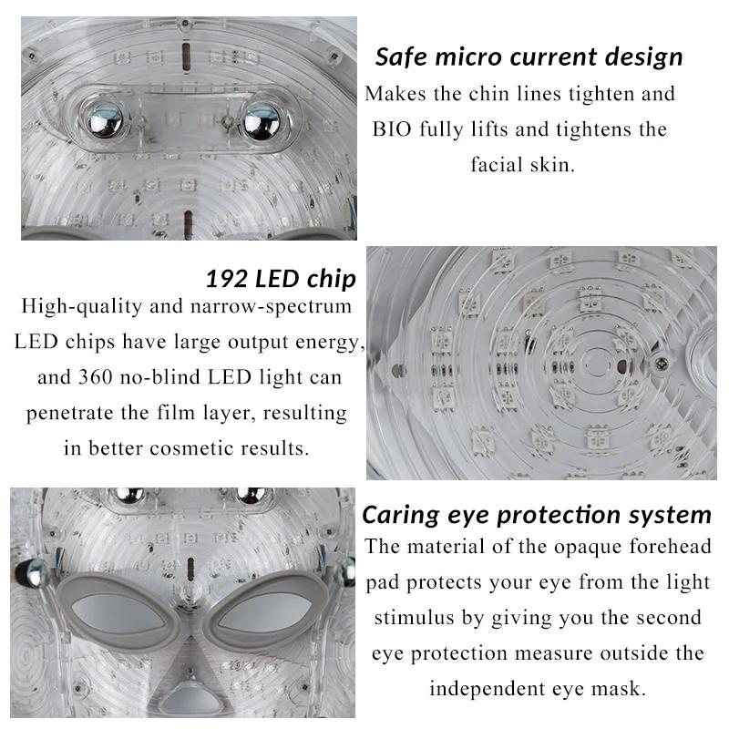 Led Face and Neck Mask Beauty Electric Face Mask for Woman Man 7 Colors Light LED Mask Facial Skin Care Repair Skin Whitening Led Face and Neck Mask Beauty Electric Face Mask for Woman Man 7 Colors Light LED Mask Facial Skin Care Repair Skin Whitening